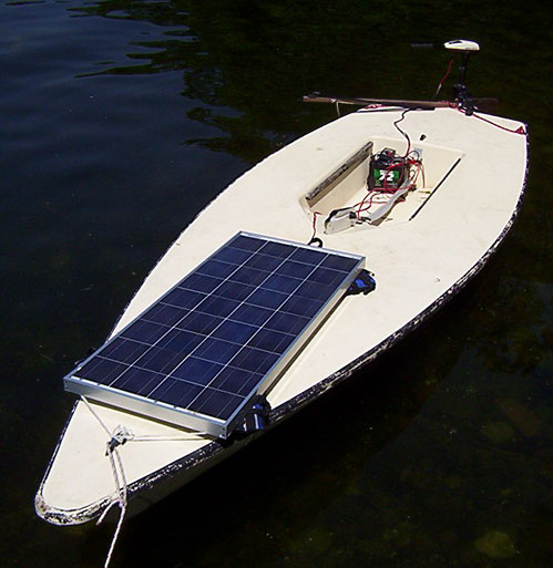 solar powered boat. solar powered boat. made a