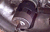 modified Lovejoy coupler, installed on transaxle input shaft