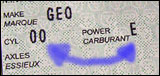 electric Geo Metro registration